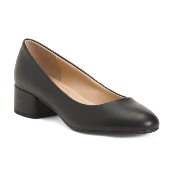 DUNE LONDON Shoes - DUNE LONDON Black Leather Almond Toe Pumps